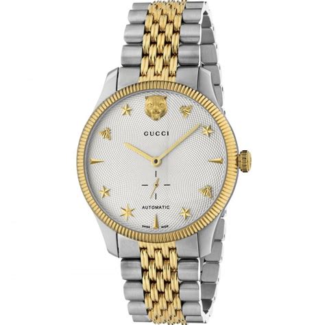 gucci 2 tone watch|gucci g timeless cat watch.